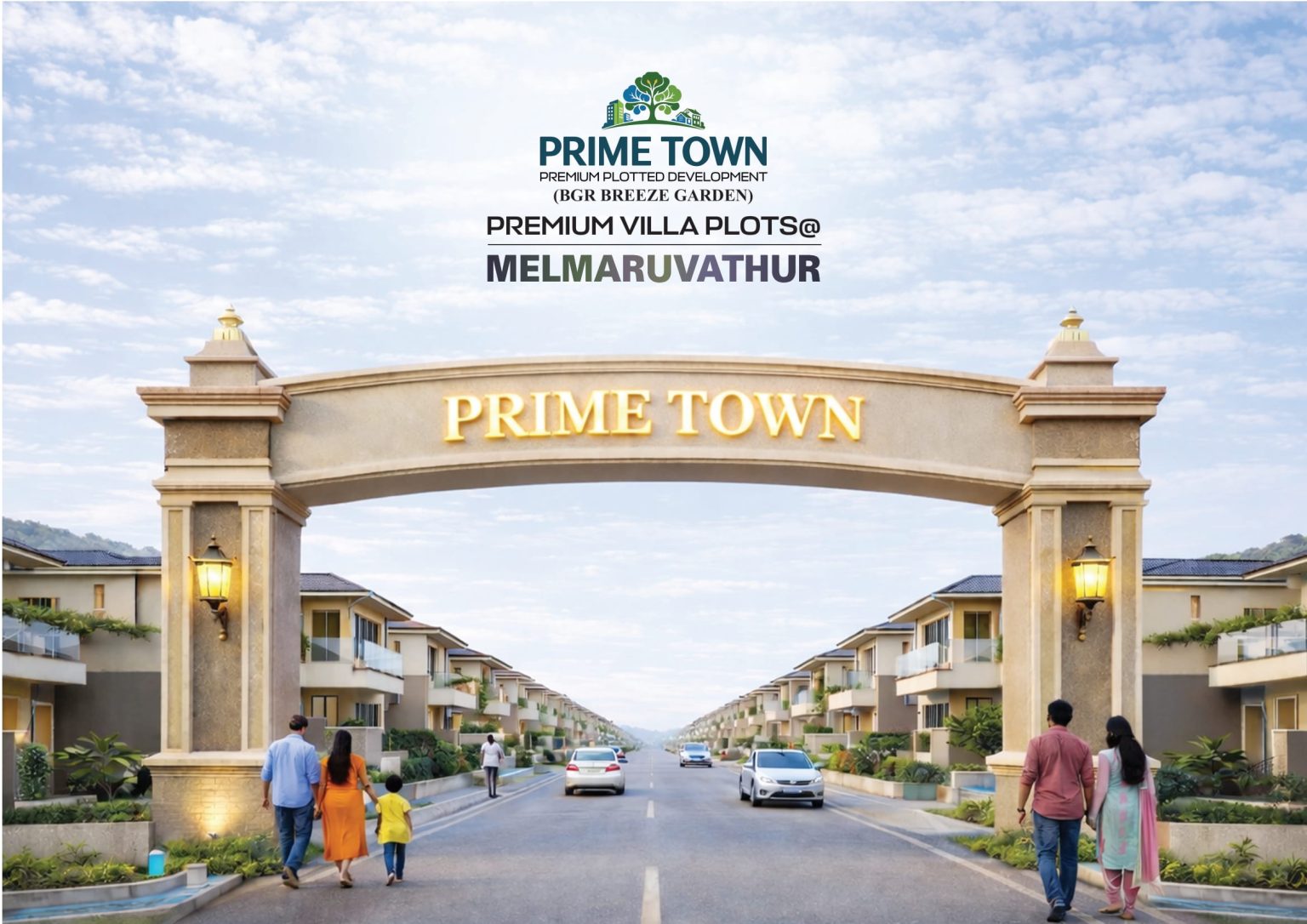 Prime Town Four Fold Brochure Design - Printing File-1